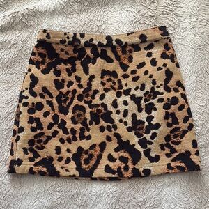 Topshop PETITE leopard miniskirt